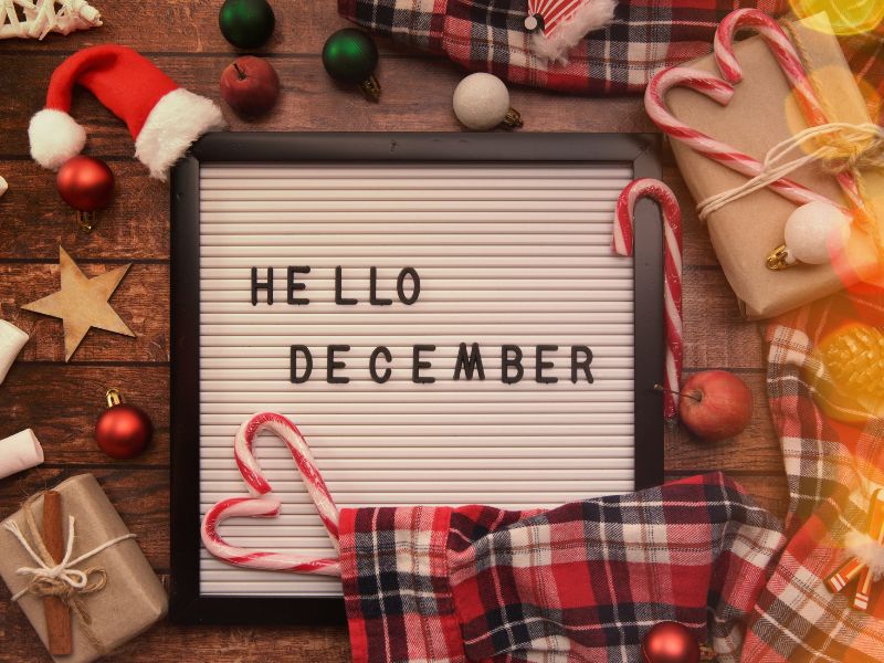 Hello December holiday season message for alumni networking events and year-end engagement