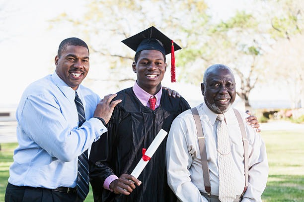 Three generations of an alumni family celebrating a high school graduation and their deep legacy connections.